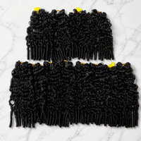 Fournisseur en gros de mèches à tresser pré-bouclées pour tissage rapide, extensions de cheveux humains au crochet effet plume