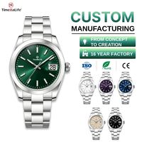 Montre de luxe classique formelle pour homme, mouvement SW200 personnalisé ODM OEM, acier inoxydable 316L, automatique mécanique, 36 mm
