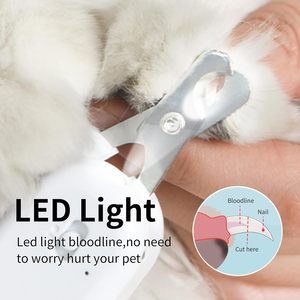 Pet Nail Clipper LED UV Light Ultra Bright Sharp Angled Blade Bloodline Protection for Cats Rabbits Small Animals - Product Image 2