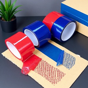 Cinta de Seguridad a Prueba de Manipulaciones con Mensaje VOID - Cinta Adhesiva Roja y Azul que Revela Mensaje VOID al Despegar - Product Image 3