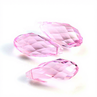 Perles en verre émaillé 3D à trous horizontaux en forme de goutte d'eau 12-25 mm, apprêts pour bijoux, pendentifs pour colliers/boucles d'oreilles, décorations de lustres