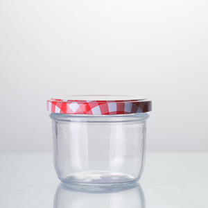 Small 8oz Economy Round Glass <strong>Mason</strong> Wide Mouth <strong>Jars</strong> with Lug Lids - Product Image 1