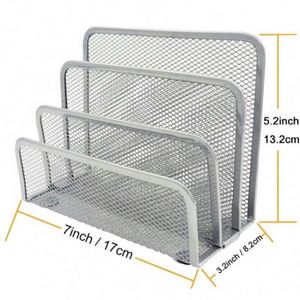 3 Tier <b>Mesh</b> Metal Desk Rack Organizer File Rack Letter A4 Papers Documents Holder Desk Organizer - Product Image 5