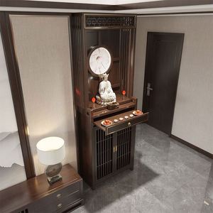 Mueble de Madera Maciza para Altar, Mueble de Plataforma para el Dios de la Riqueza, para Sala de Estar - Product Image 5