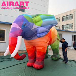 Elefante Gonfiabile Colorato, Animale Gonfiabile a Forma di Elefante per Attività Estive - Product Image 1