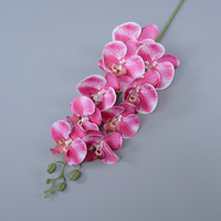 Vente en gros de 9 têtes d'orchidées artificielles Phalaenopsis imprimées en 3D, effet toucher réel, fleurs décoratives pour mariage