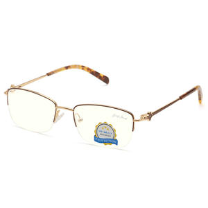 Gafas de miopía con montura metálica de medio aro para mujer Grey Jack, antiluz azul, puente medio, modelo 5130 - Product Image 1