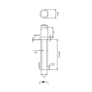 Vòng 3mm Đỏ khuếch tán ống kính cao CRI 95 Bảo hành 3 năm góc nhỏ thông qua lỗ dẫn đèn - Product Image 6