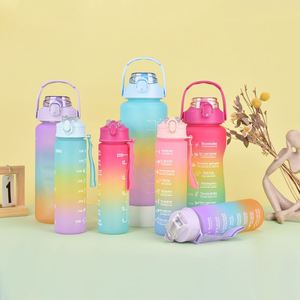 Juego de 3 Botellas de Agua de Plástico para Niños, con Tapa Deportiva, Motivacionales, para Verano, Venta al por Mayor - Product Image 3