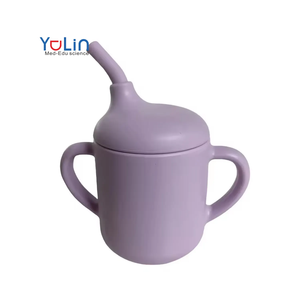 Usine Vente Chaude 150ml Étanche Silicone Matériel Bébé Boisson Eau Formation Tasse avec Paille pour Fournitures Maternelles et Nourrissons - Product Image 1