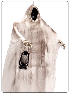 Lanterne suspendue électrique à induction, décoration d'ambiance d'horreur pour Halloween, fantôme <span class=keywords><strong>sans</strong></span> <span class=keywords><strong>visage</strong></span>, lanterne à main, fantôme suspendu coloré - Product Image 2