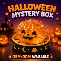Jouet Squishy Citrouille d'Halloween en Gros OEM/ODM Logo Personnalisé TPR Scintillant Anti-Stress Unisexe 14 Ans Usine en Gros