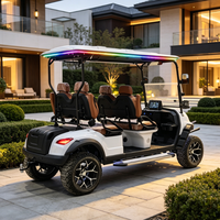 Voiture de golf électrique professionnelle 4 places au lithium 48V Rainbow en promotion – Chariot de golf tout-terrain 30-50 km/h 70-90 km d'autonomie