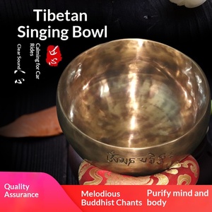 Bol chantant d'oculture tibétaine en cuivre brut, <span class=keywords><strong>instrument</strong></span> <span class=keywords><strong>de</strong></span> sonothérapie pour <span class=keywords><strong>la</strong></span> méditation et <span class=keywords><strong>la</strong></span> relaxation, avec marteau - Product Image 3