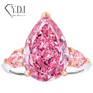 Pink Lab Create Diamonds 1.5 CT CVDルースストーンペアカットファンシービビッドカラーVS EXルースダイヤモンドIGI GIA人工合成 - Product Image 4