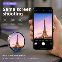 Badge électronique HyperCrafts avec écran tactile intelligent IPS, contrôlable par application, pour fans d'anime, cartes d'étudiant, cadeau tendance DIY