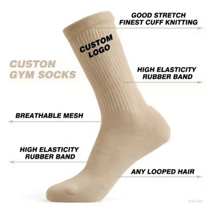 Chaussettes de sport en coton pour hommes, jacquard, écologiques, impression numérique personnalisée de haute qualité, logo personnalisé, design personnalisé - Product Image 2