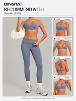 Leggings Dingtai pour femmes, taille haute, avec ceinture pliée, longueur cheville, très extensibles, respirants, pantalons de pickleball