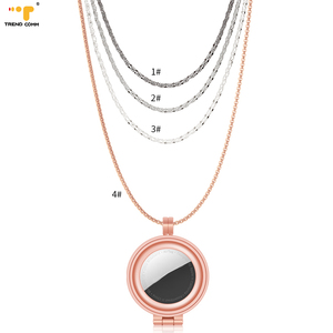 Cadena de Metal de lujo para mujer/hombre, estuche rígido anticaída, llavero con seguimiento en tiempo Real y GPS para collar Air Tag - Product Image 1