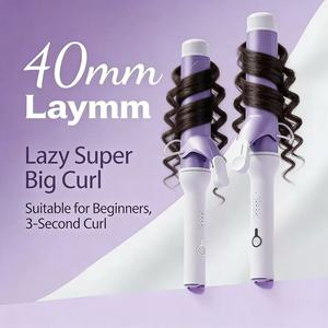 Rizador de Pelo de Iones Negativos de 40 mm, Rizador de Ondas Grandes, Peinado Duradero, Rizos Tipo Olla de Huevo, Fácil de Usar - Product Image 1