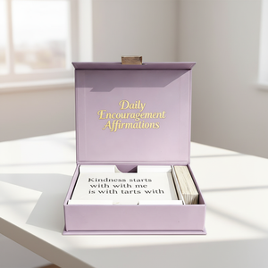 Cartes d'affirmations positives avec exercices de pleine conscience, outils inspirants pour tous, cadeaux de soins personnels motivants en boîte - Product Image 3