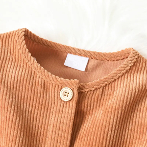 オーガニックコットンコーデュロイの女の子のドレス女の子のためのカスタムキッズドレス子供のための持続可能な服女の子の子供のドレス - Product Image 6