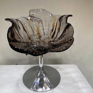 Tinh thể trong suốt thanh cao chân hoa Phân nhựa điêu khắc nhựa trừu tượng ghế điêu khắc trang trí nhà nâng Phân - Product Image 4