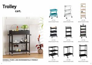 हॉट सेलिंग होम यूटिलिटी ट्रॉली गाड़ी भंडारण धातु 3 टियर कार्ट्स और ट्रॉली - Product Image 4