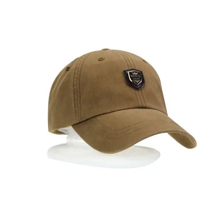 Cappellini da Baseball Premium da uomo con Logo personalizzato con stampa regolabile promozionale Logo berretto da Baseball aderente sportivo marrone con ricamo personalizzato