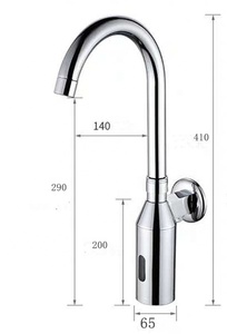 Đầy đủ Đồng duy nhất cảm ứng lạnh vòi nước bồn rửa nhà bếp Vòi nước cảm ứng tự động thông minh lưu vực vòi nước - Product Image 5