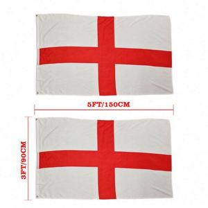 In Stock 3x5 FT 90x150cm Outdoor Events Flying Style Silk <b>Screen</b> Printed Polyester St.George's Cross England Flag - Product Image 6