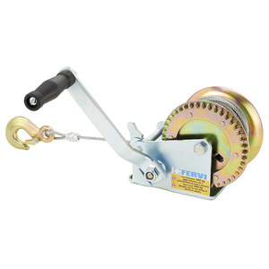 Gancho de Agarre Manual Fervi con Cable de Acero de 10 mm y Montaje Atornillable, Color Gris - Product Image 1