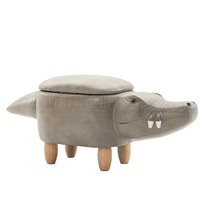 Chaise pour enfant en forme de crocodile animal, tabourets en bois à vendre