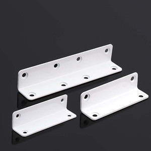 Support d'angle en acier inoxydable, bande longue, connecteur de support d'étagère en fer à angle droit pour portes d'armoires, style durable et luxueux - Product Image 1