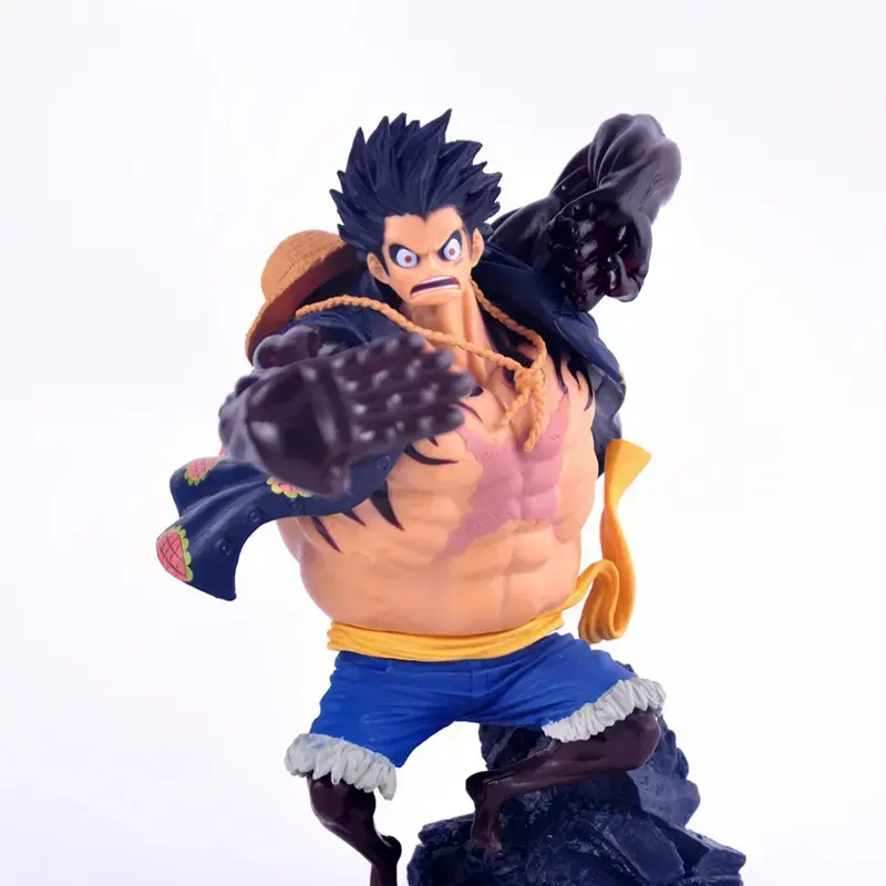 15Cm Luffy Gear 4 Figuur Aap King Pistool Zwart Bokser Action Figure Pop Kids Kawaii Speelgoed Luffy Model Boxed