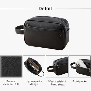 Nuevo Bolso de Mano Ejecutivo para Hombre, de Cuero PU Suave, con Cierre de Cremallera Antirrobo, Gran Capacidad, con Bolsillo para Teléfono y Cartera - Product Image 3