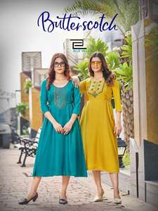 Wholesale Supply Best Selling Modern Design Indian Style Anarkali <b>Kurti</b> for Women Festive Wear at Wholesale Price for Export - Product Image 3