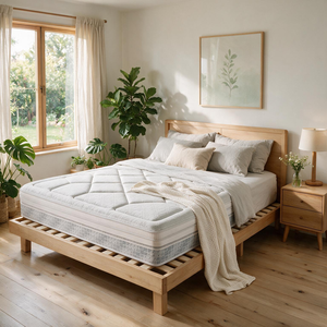 Matelas hybride de luxe grand format avec surmatelas Euro matelassé, bordure latérale en maille superposée et base à ressorts indépendants pour hôtel - Product Image 2