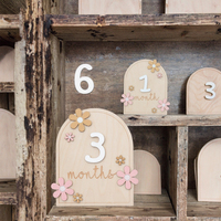 Plaque de porte en bois pour les étapes importantes de la vie, impression double face, gravure de signe de naissance, artisanat mural, souvenir de bébé, boîtes en bois