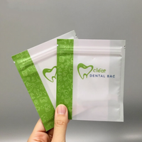Pochette pour aligneurs dentaires transparents imprimés sur mesure avec un côté transparent, réutilisable, emballage en mylar transparent avec fermeture éclair, sacs pour aligneurs