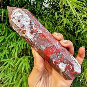Vente en gros : Tour de cristal naturel, pointe de cristal d'agate argentée, obélisque, pointe de pierre précieuse en vrac pour l'artisanat et la décoration intérieure - Product Image 2