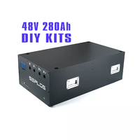 Boîtier DIY 16S 48V 15KW pour batterie, kit facile à installer, empilable avec BMS, adapté aux batteries LiFePO4 280Ah 302Ah 310AH 330Ah