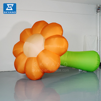 Fleurs publicitaires gonflables Alice au pays des merveilles Fleurs Art Sculpture pour salon professionnel