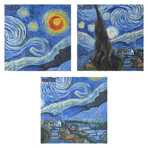 Peinture classique peinte à <span class=keywords><strong>la</strong></span> main <span class=keywords><strong>Nuit</strong></span> <span class=keywords><strong>étoilée</strong></span> de <span class=keywords><strong>Van</strong></span> <span class=keywords><strong>Gogh</strong></span> 80*100cm, texture épaisse impasto, ciel tourbillonnant, pour <span class=keywords><strong>la</strong></span> maison, le bureau ou <span class=keywords><strong>la</strong></span> galerie - Product Image 3
