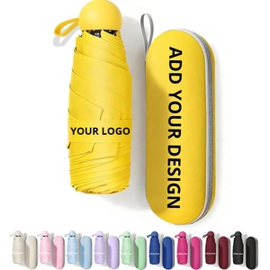 Ombrello Tascabile Personalizzato Mini Capsula, Protezione UV UPF 50+, Leggero e Portatile per Zaino, per Sole e <span class=keywords><strong>Pioggia</strong></span> - Product Image 1