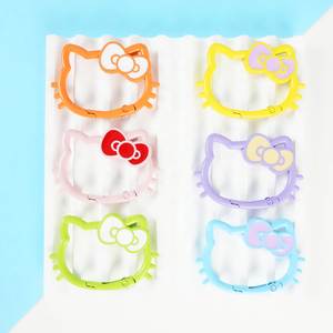 Kt h032 koran-शैली की बिल्ली मिश्र धातु तेल छोड़ने वाले रंग खोखले बालों को लटकाना बैग कीचेन इवु - Product Image 4