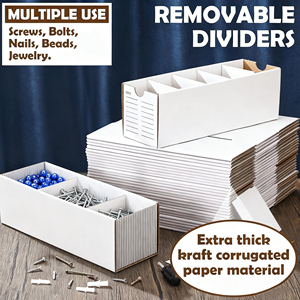 Logo personnalisé <span class=keywords><strong>blanc</strong></span> bacs de rangement en carton kraft diviseurs carton ondulé <span class=keywords><strong>étagère</strong></span>s à outils boîte de pièces en carton - Product Image 5