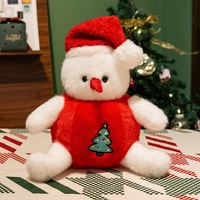 Jouets en peluche adorables de Noël, bonhomme de neige, pingouin, renne et ours, rembourrés en coton PP, cadeau de Noël et d'anniversaire parfait pour unisexe