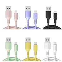 Kabel Pengisi Daya YT Harga Pabrik Warna-warni Micro-USB 2A Berlapis PVC untuk Kamera & Komputer - Produk Promosi