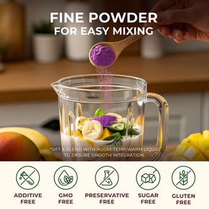 Poudre de patate douce violette pure de haute qualité, sans gluten, sans OGM, colorant alimentaire naturel pour la pâtisserie, les desserts et les smoothies - Product Image 2